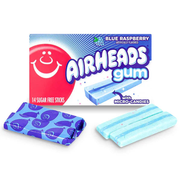 Airheads Sin Azúcar - Sabor Blue Raspberry (Goma de Mascar,
