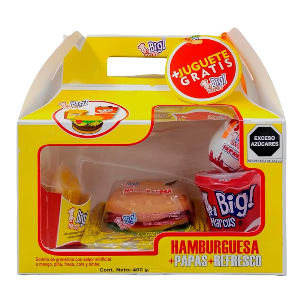 Lonchera de Gomitas Big Marcus - Combo Hamburguesa, Papas y Refresco (400 g)
