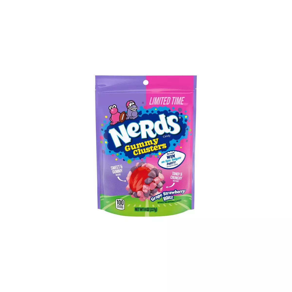 nerds gummy cluster grape starwberry