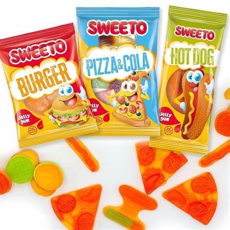 Gomitas Novedad - Hamburguesa, Pizza y Hot Dog (100g)