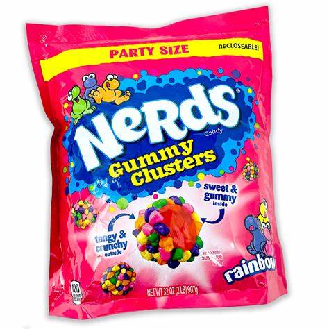 nerds gummy clusters rainbow grande 907g