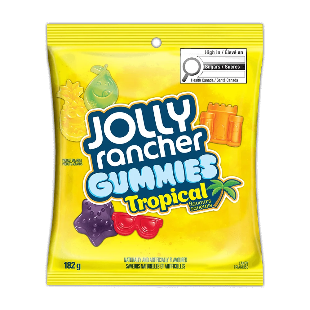 Gomitas Jolly Rancher Sours Tropical (182g) - Dulces Aciditos