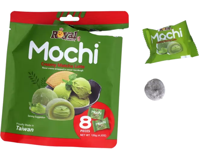 Mochi Royal Family Sabor Matcha Latte (120 g / 8 pzs) - Cremoso Té Verde