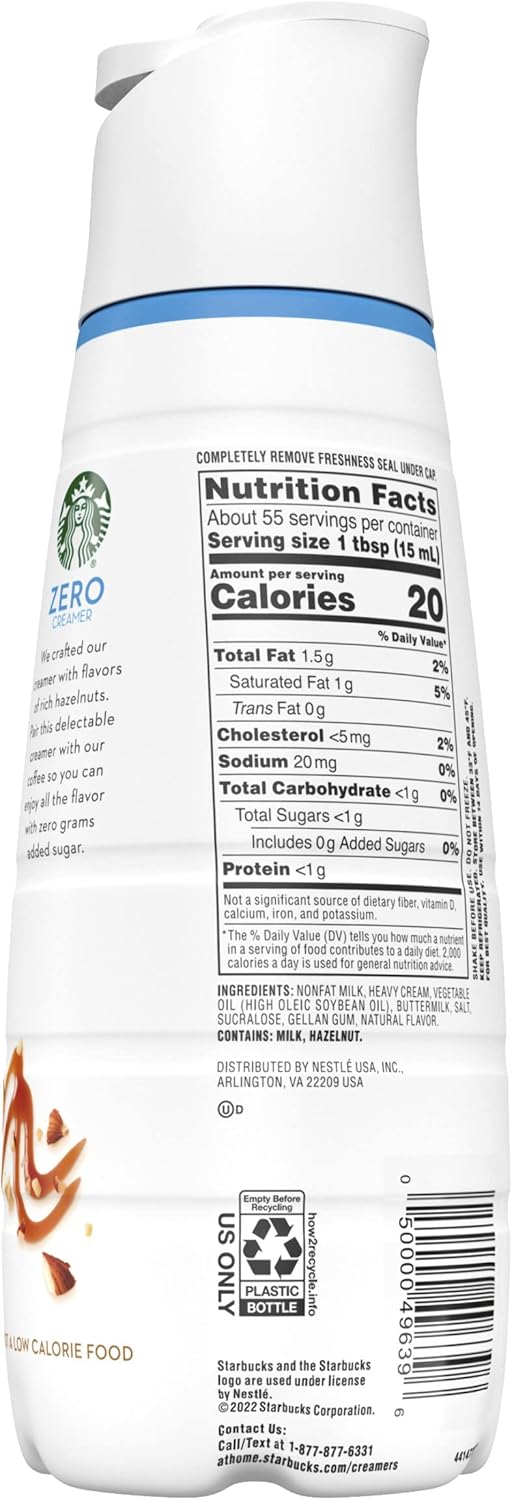 Starbucks Hazelnut Latte Zero Sugar (405 ml)